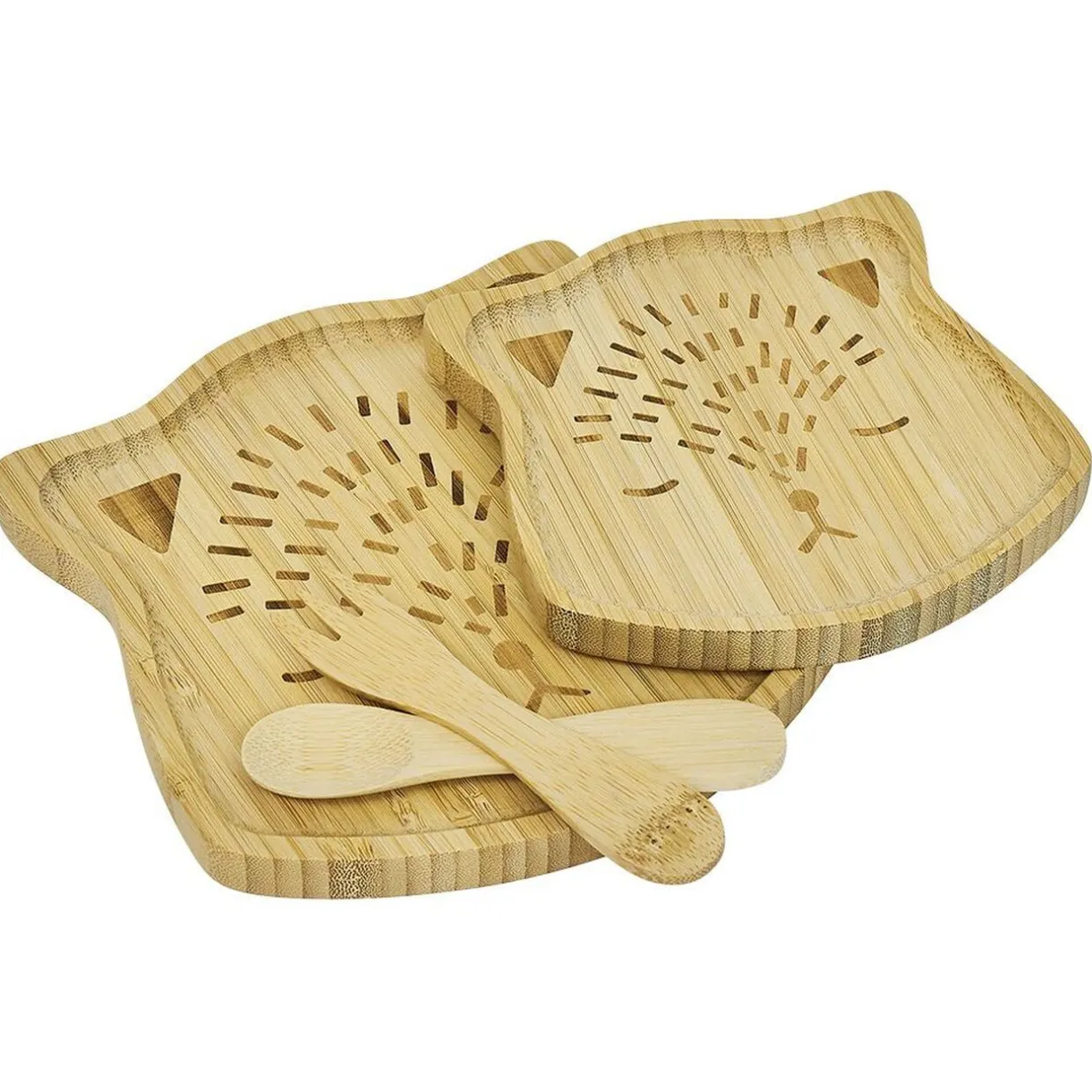 Coffret repas enfant 4 pièces bambou design chat < Gifi Sale
