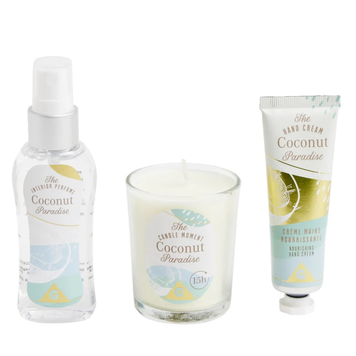 Coffret senteur avec bougie/crème mains/parfum d'intérieur < Gifi Outlet