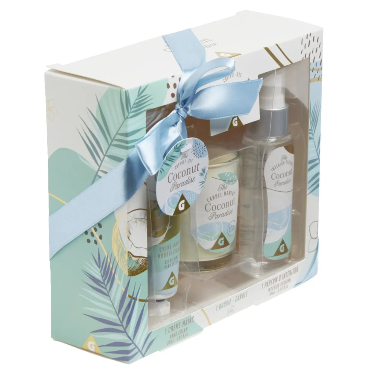 Coffret senteur avec bougie/crème mains/parfum d'intérieur < Gifi Outlet