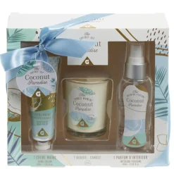 Coffret senteur avec bougie/crème mains/parfum d'intérieur < Gifi Outlet
