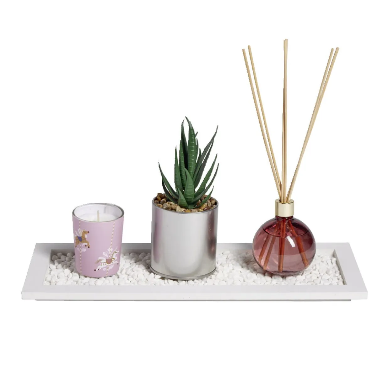 Coffret senteur bougie/plateau/diffuseur/plante artificielle < Gifi New