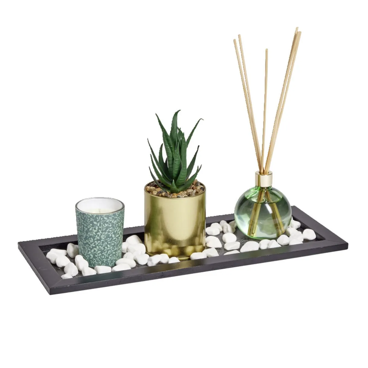Coffret senteur bougie/plateau/diffuseur/plante artificielle < Gifi New
