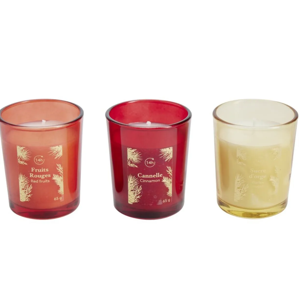Coffret senteur 3 bougies 14H dans verre (2 modèles) < Gifi Best