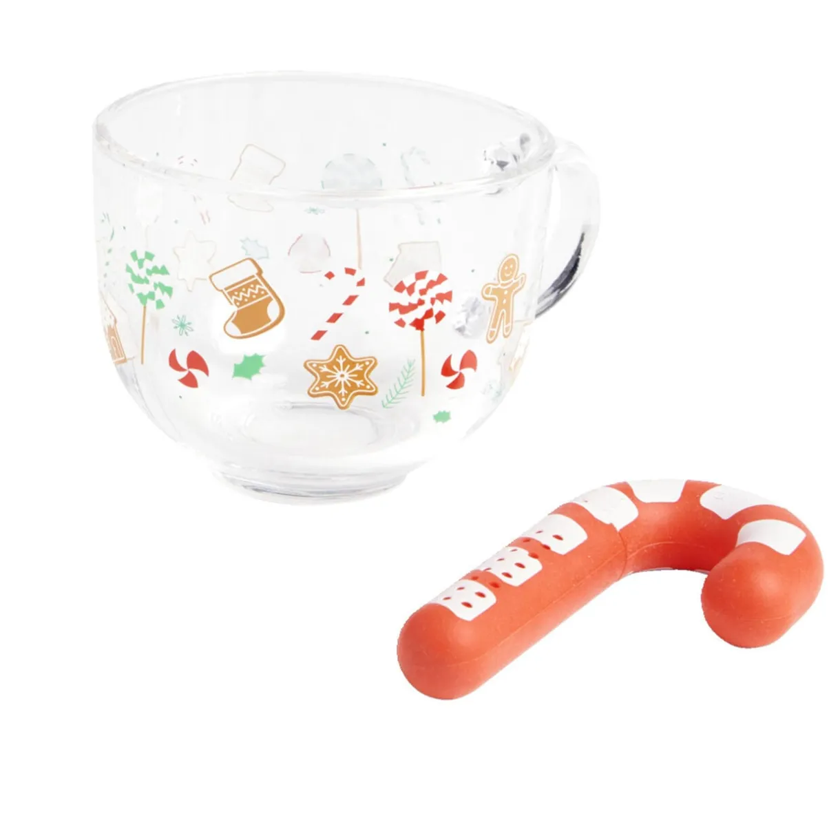 Coffret tasse Noël avec infuseur forme sucre d'orge < Gifi Best