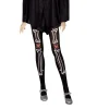 Collant squelette adulte jour des mort noir et blanc Taille unique