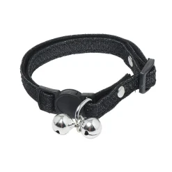 Collier pour chat grelot velours noir brillant < Gifi Hot
