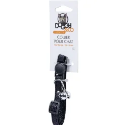 Collier pour chat grelot velours noir brillant < Gifi Hot