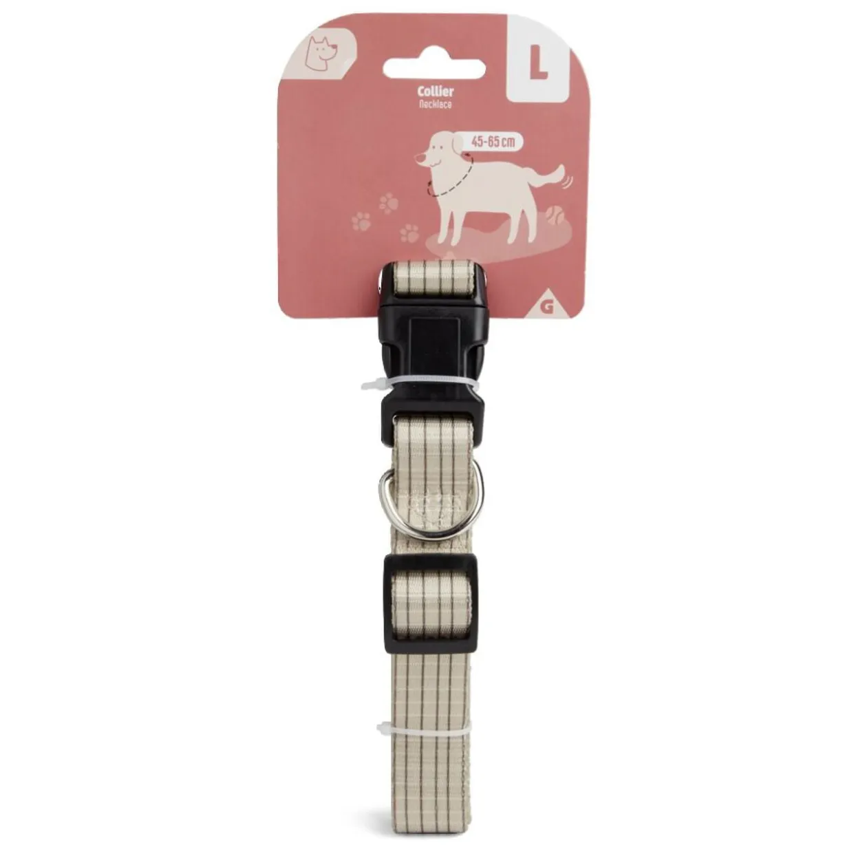 Collier pour chien 45/65cm noir Taille L