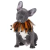 Collier pour chien Halloween franges orange avec araignées