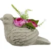Colombe en ciment fleur artificielle oeillet et rose H12cm < Gifi Sale