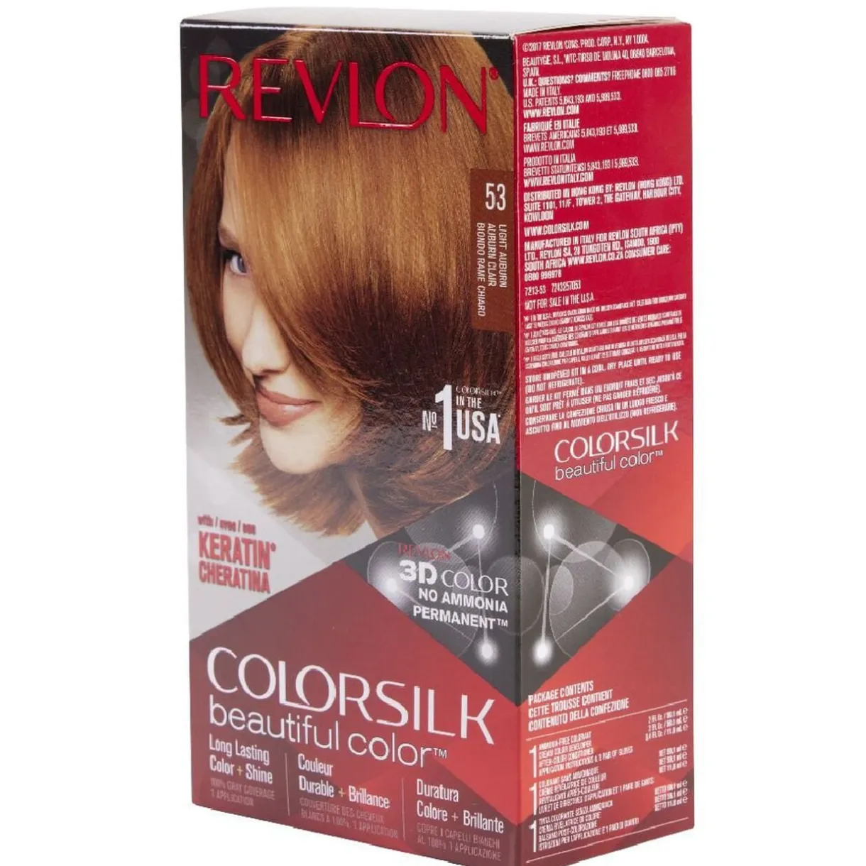 Coloration cheveux Auburn classique Keratine 53 Revlon < Gifi Hot