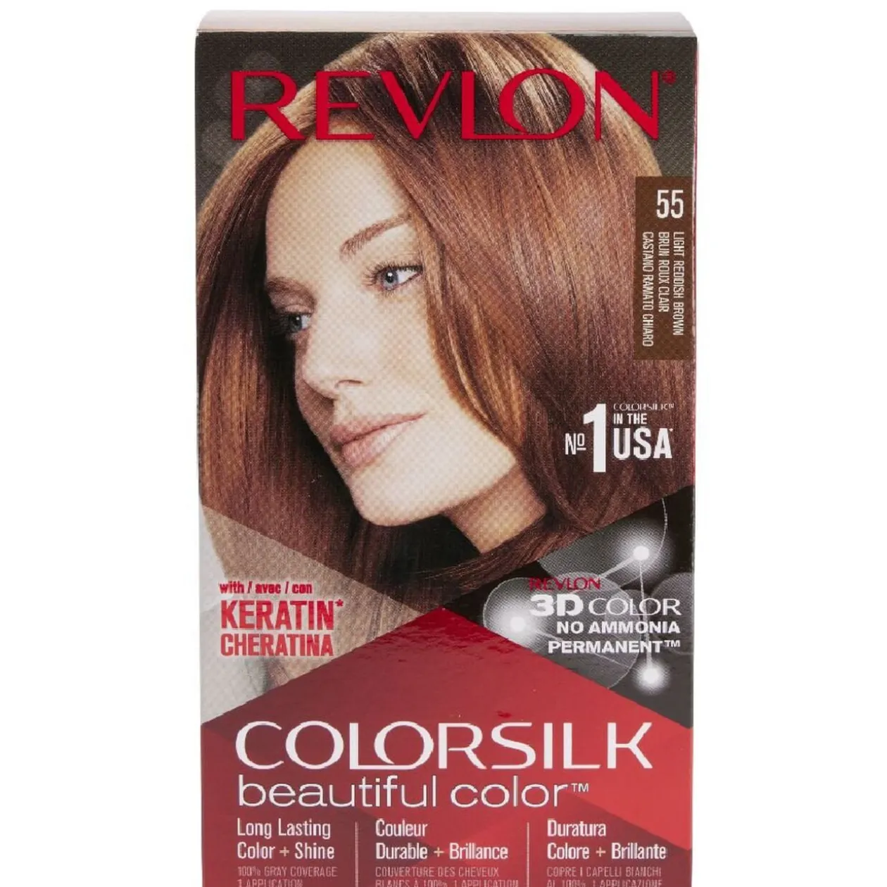 Coloration cheveux Brun roux Keratine 55 Revlon