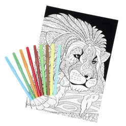 Coloriage velours avec 10 feutres < Gifi Clearance