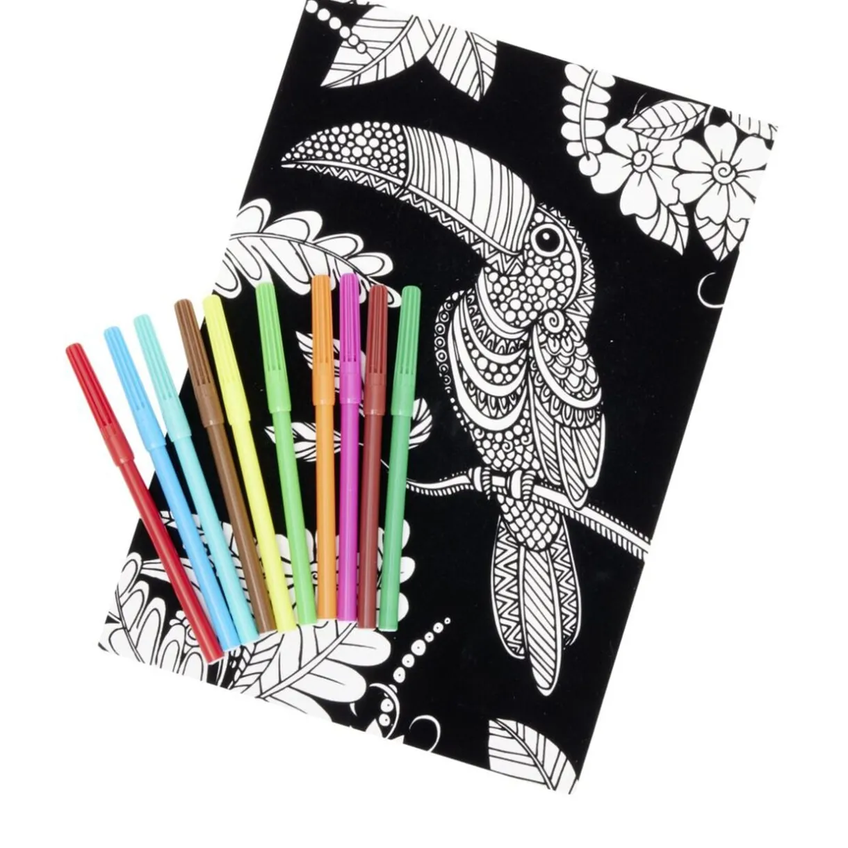 Coloriage velours avec 10 feutres < Gifi Clearance
