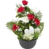 Composition columbarium H54 cm rouge blanc - Fleur artificielle < Gifi