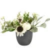 Composition florale artificielle automne citrouille vert et blanc H20cm < Gifi Sale