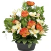 Composition florale pivoine orchidée lotus lierre pot ovale 54x10xH62cm (3 modèles) < Gifi Clearance
