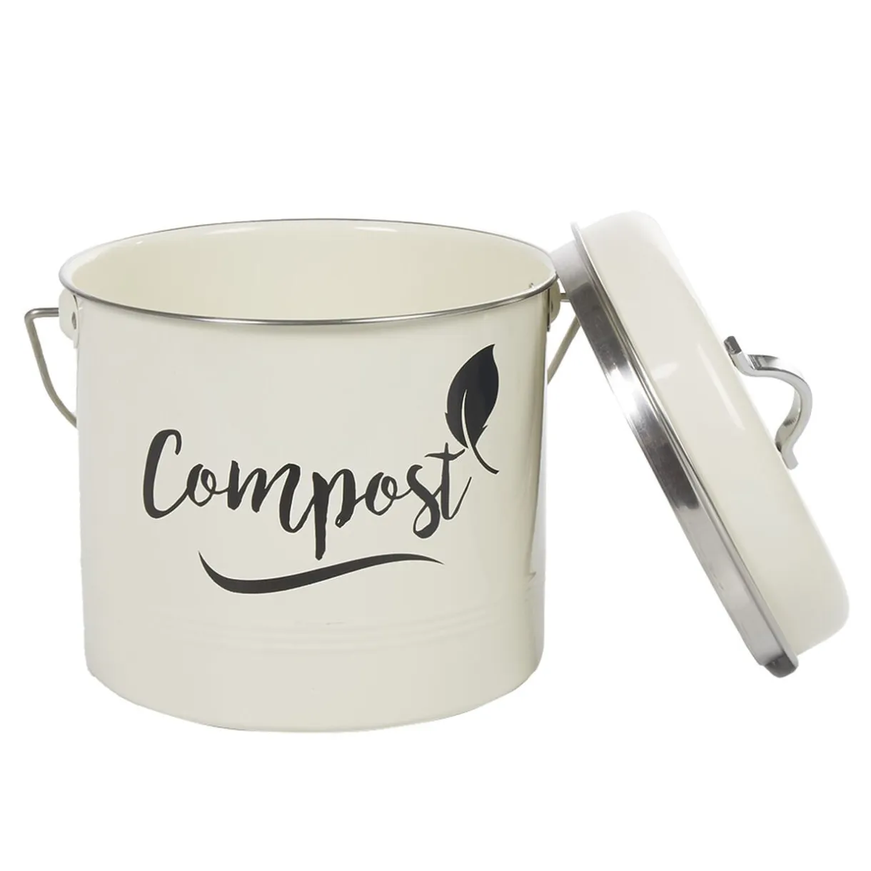 Composteur de cuisine beige noir design compost < Gifi Sale