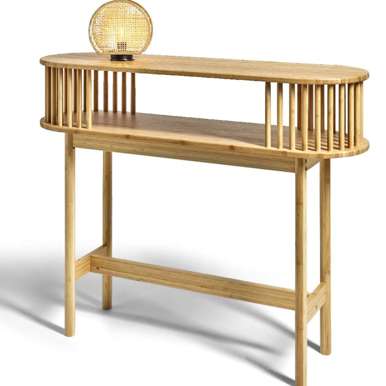 Console Gaïa bambou naturel - L100xP30xH80cm