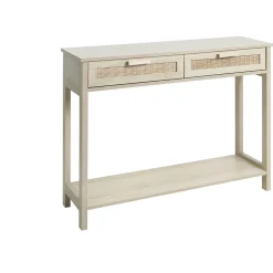 Console Kanna 2 tiroirs cannage rotin L.100 x P.30 x H.75 cm < Gifi Online