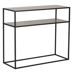 Console métal et Bois Luffi 2 niveaux 80x30xH68,5cm