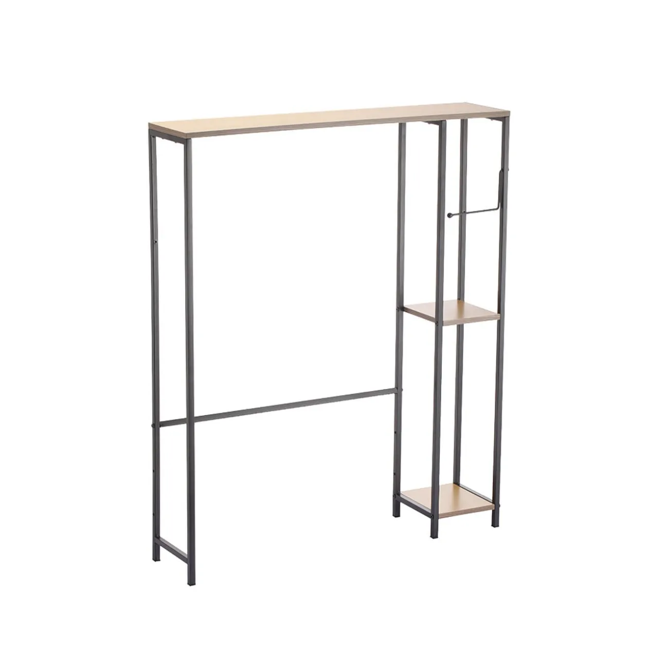 Contour WC 3 niveaux bois et métal noir