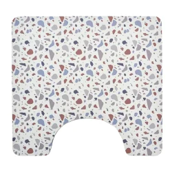 Contour WC PVC motif terrazzo blanc marron bleu 49,5x15cm