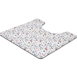Contour WC PVC motif terrazzo blanc marron bleu 49,5x15cm