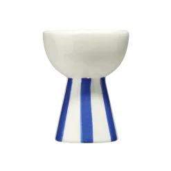 Coquetier motif bayadère rayures colorées dolomite Ø5xH6,5cm