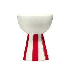 Coquetier motif bayadère rayures colorées dolomite Ø5xH6,5cm