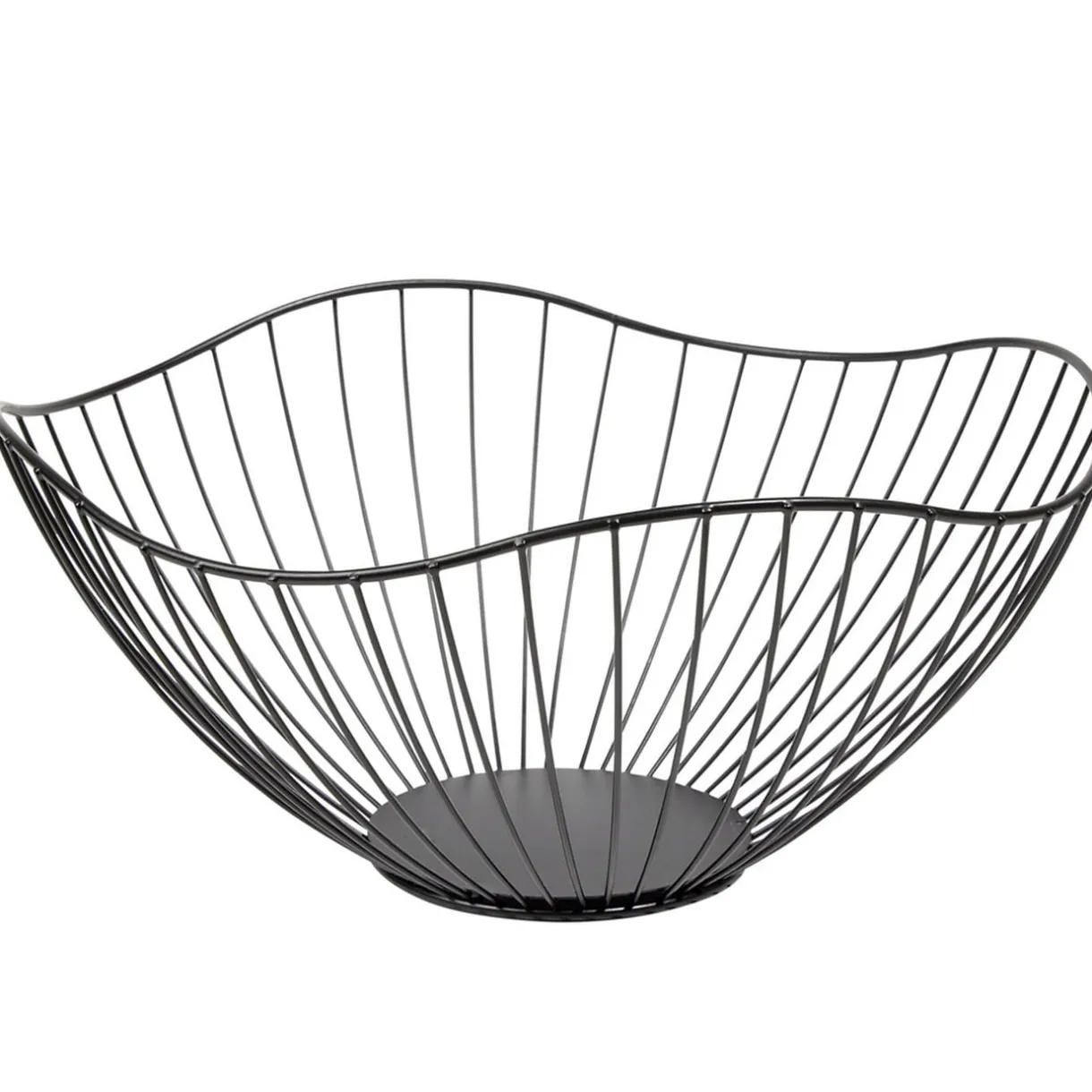 Corbeille à fruit en métal noir Ø26,5xH11cm < Gifi Outlet