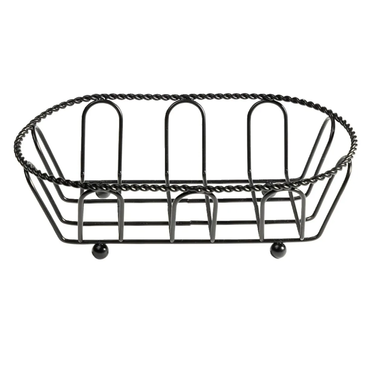 Corbeille à fruit ovale en métal noir 14x7xH5,2cm < Gifi Online