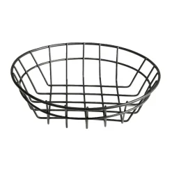 Corbeille à fruit ronde en métal noir Ø20xH5cm