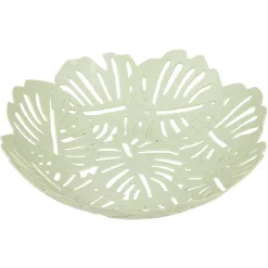 Corbeille à fruits design feuilles vert rose ou beige