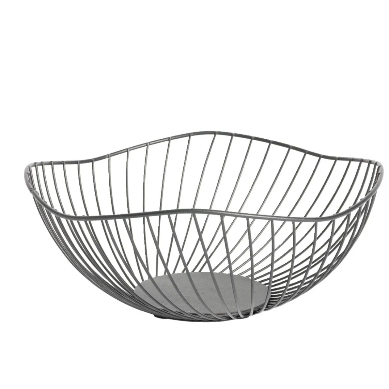 Corbeille à fruits design filaire métal noir Ø25xH12cm