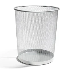 Corbeille à papier métal mesh gris Ø29,5xH25,5cm < Gifi Best
