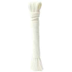 Corde à linge plastique blanc 20m