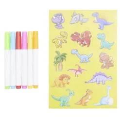 Costume en carton forme animal à colorier avec 6 feutres (2 modèles licorne ou dinosaure) < Gifi