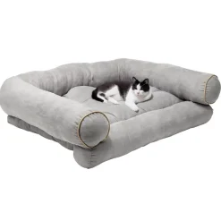 Couchage animaux forme canapé gris 60x50xH20cm