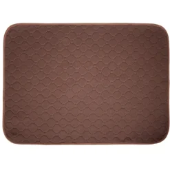 Couchage pour chien de grande taille polyester marron 110x80cm
