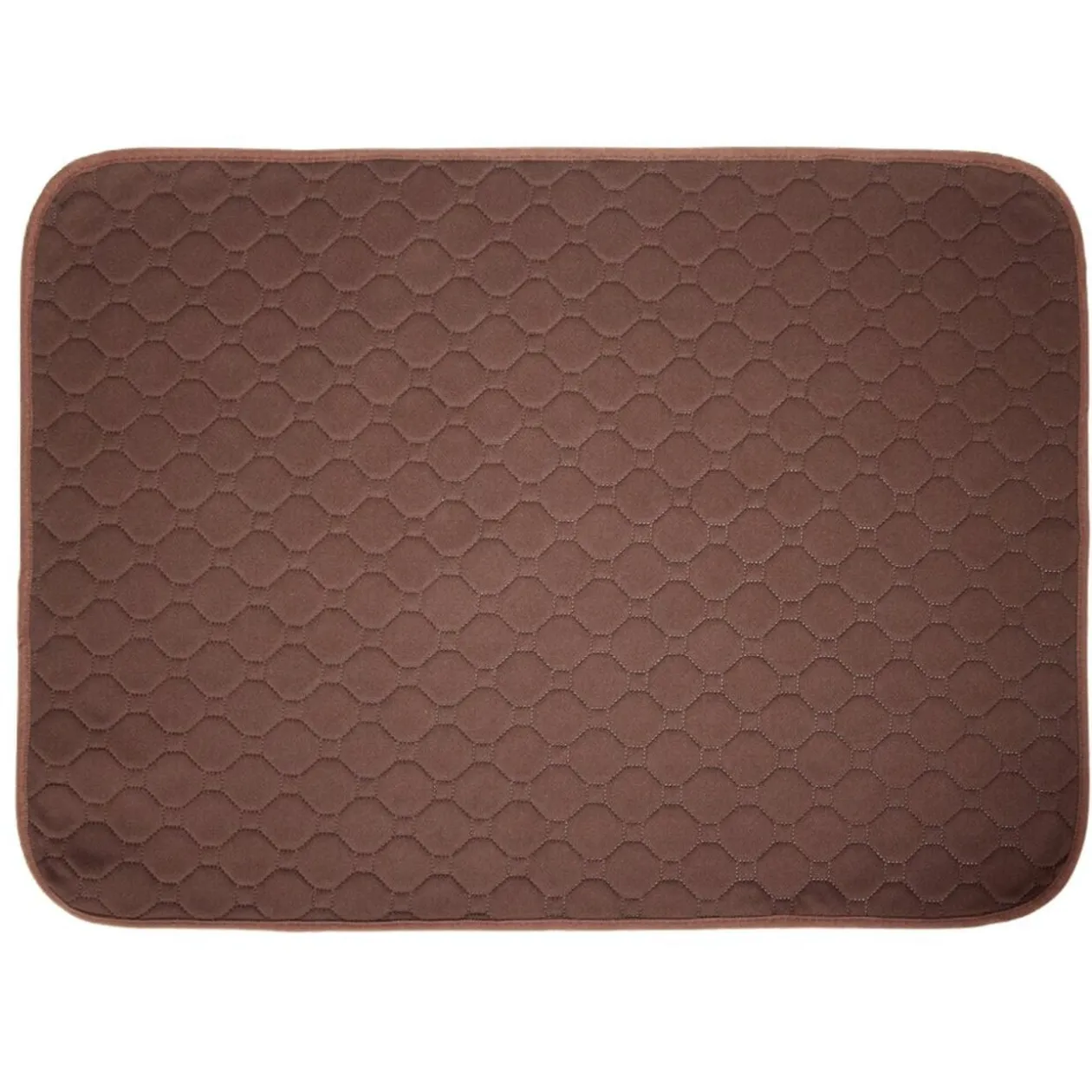 Couchage pour chien de grande taille polyester marron 110x80cm