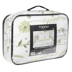 Couette 2 personnes 240x220cm imprimé motif floral (4 modèles)