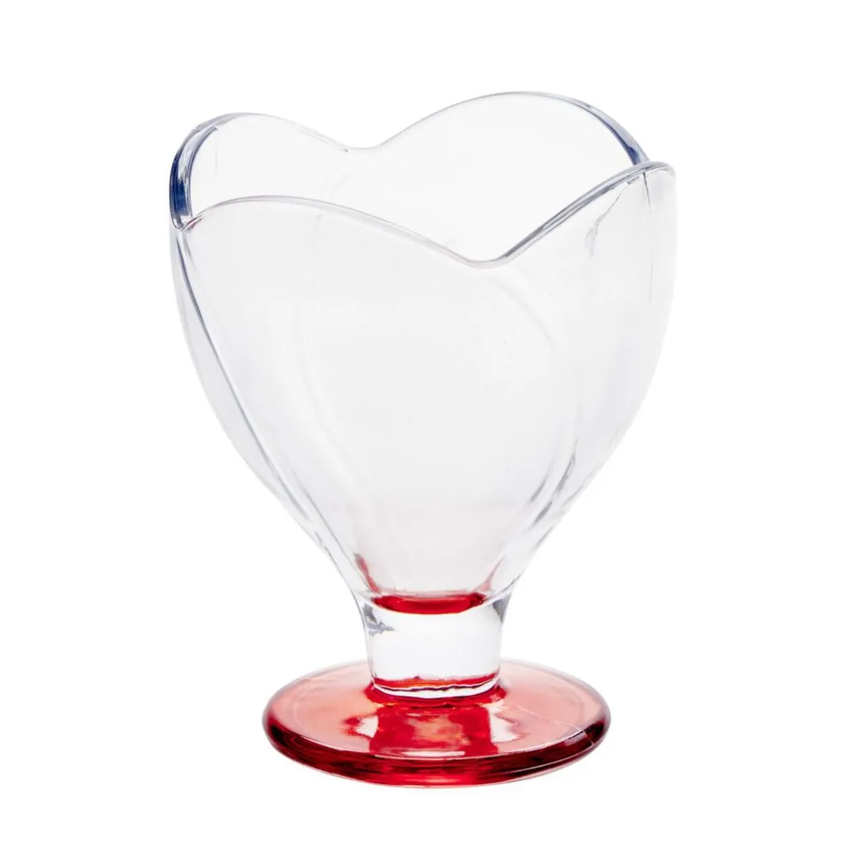 Coupe à glace 26cl forme tulipe verre transparent et socle coloré (3 modèles) < Gifi Clearance