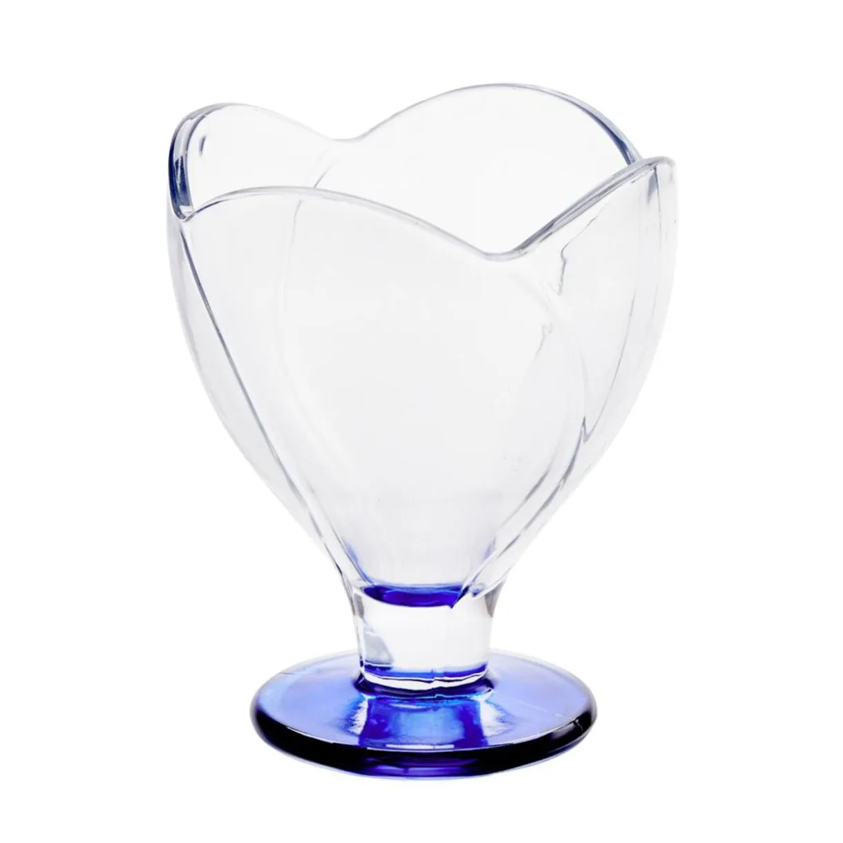Coupe à glace 26cl forme tulipe verre transparent et socle coloré (3 modèles) < Gifi Clearance