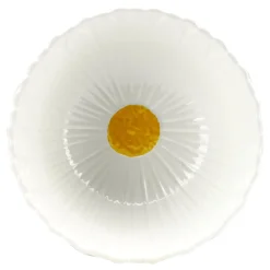 Coupelle bol en dolomite forme fleur Ø13xH6cm (3 modèles)