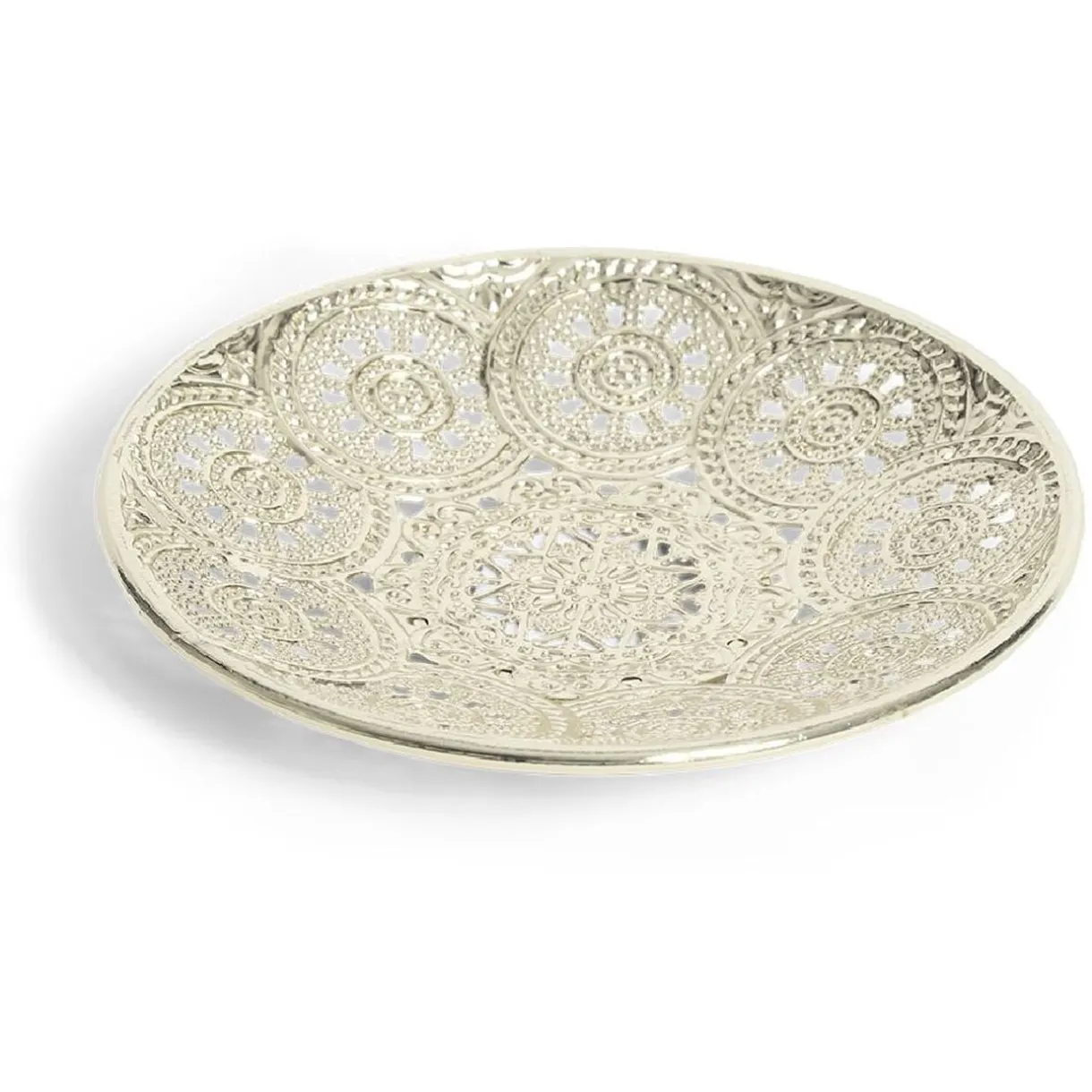 Coupelle design oriental Ø13cm métal argenté < Gifi New