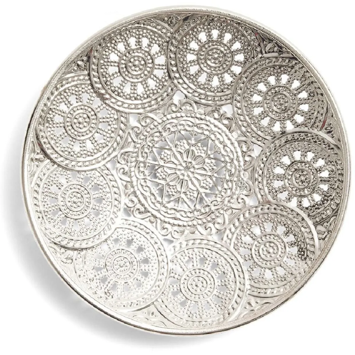 Coupelle design oriental Ø13cm métal argenté < Gifi New