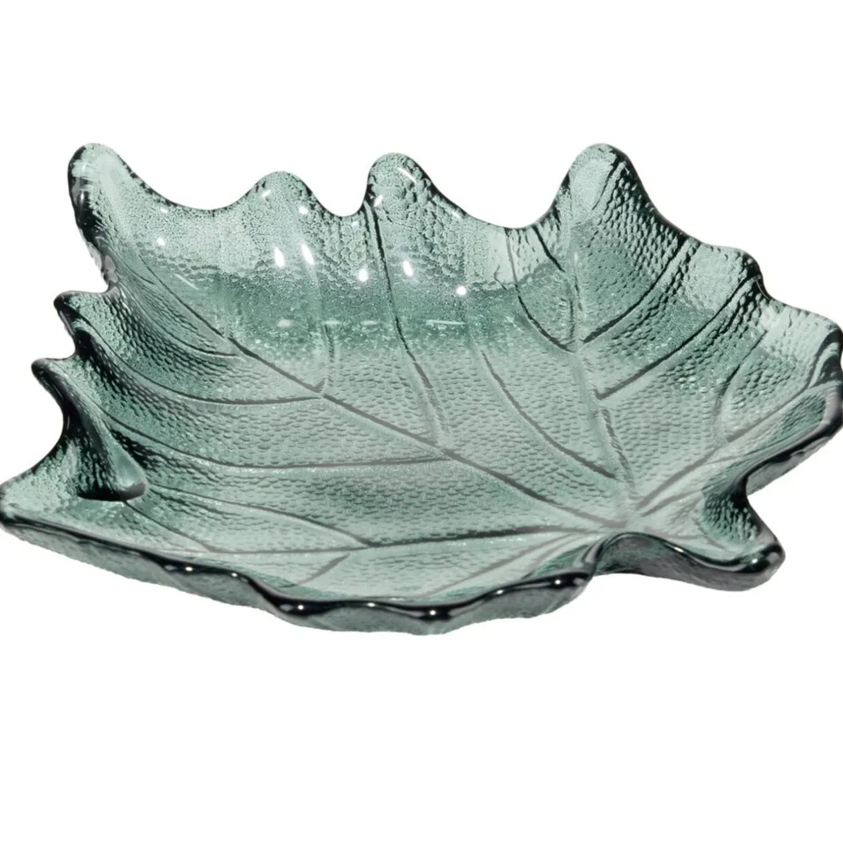 Coupelle forme feuille verre transparent 21,5x20,5xH3cm < Gifi Hot