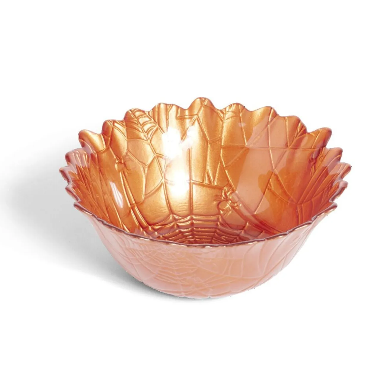 Coupelle Halloween ronde orange en verre Ø15cm