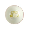 Coupelle porcelaine "Ciao Bella" blanche et jaune Ø11,5cm